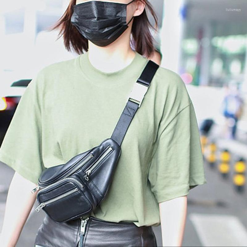 

Waist Bags Fashion Women Handbag Faux Leather Bag Cell Phone Belt Fanny Pack Bum For Shoulder Pouch Purse, Black
