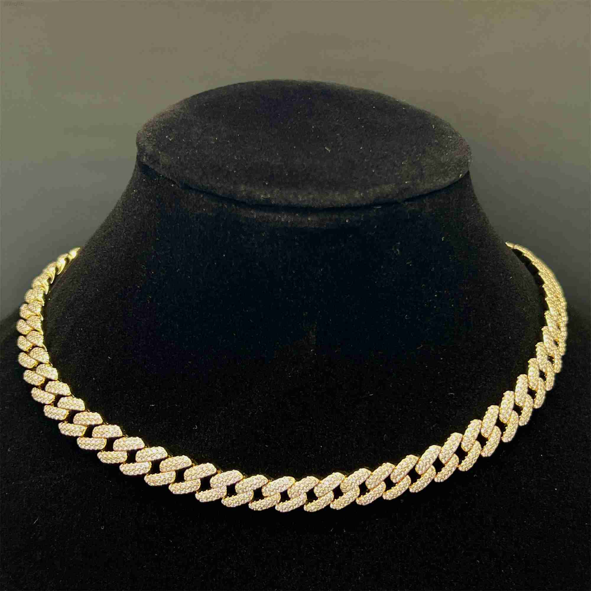 

Custom Iced Out Hip Hop Bling Chains Fine Jewelry Men Cuban Link Chain Necklace