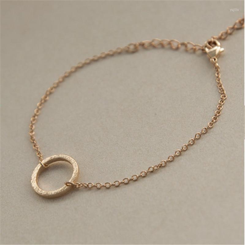 

Link Bracelets Fashion Simple Dainty Open Circle Necklace Eternity Karma Round