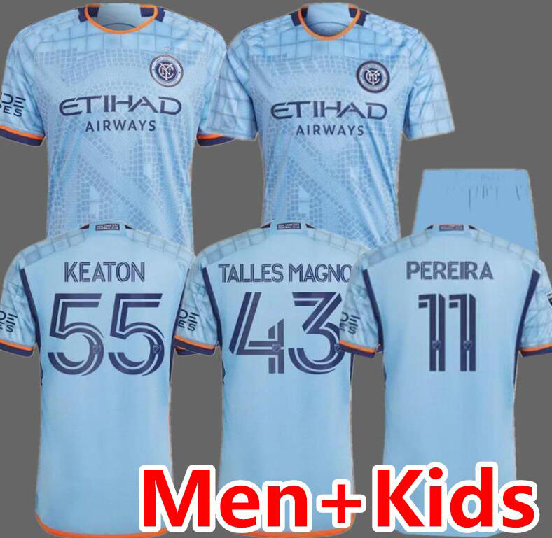 

2023 2024 New York City FC soccer jerseys MLS NYCFC 23 24 THIAGO MORALEZ Talles Magno Keaton Men kids football shirts jersey, 23 24 adult