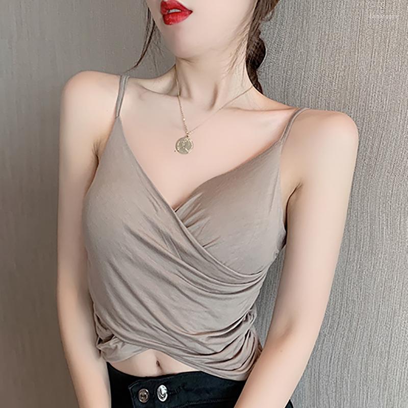 

Women' Tanks Shintimes 2023 Summer Women Club Sexy V-Neck Camisole Female Crop Tank Top Sleeveless Solid Ladies Tops Camis Womens Clothing, Black