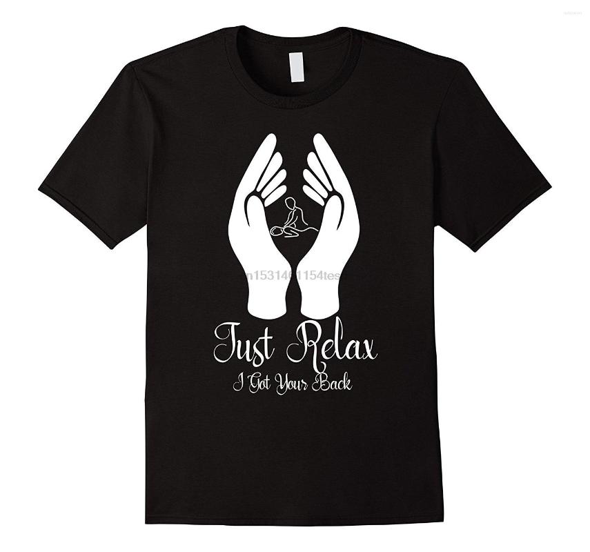 

Men' T Shirts Massage Therapist Just Relax Shirt Summer Style Fashion Men Top Tee Cotton Man Plus Size 014043, Men-darkpurple