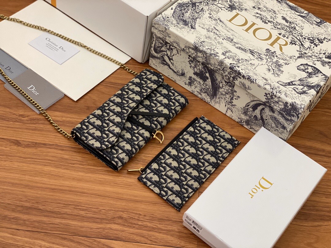 

2023 Chain Shoulder Bag Wallet with Money Pouch with Box Serial Number 621668, Black