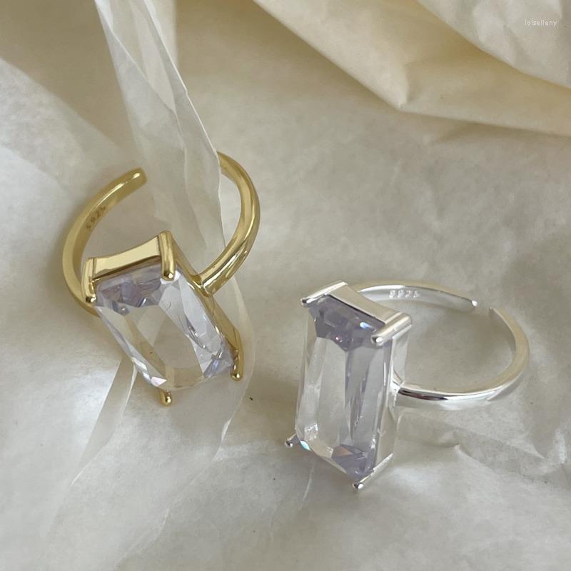 

Cluster Rings S'STEEL 925 Sterling Silver Minimalist Zircon For Women Diamond Gold Adjustable Promise Ring Luxury Designer Fine Jewelry