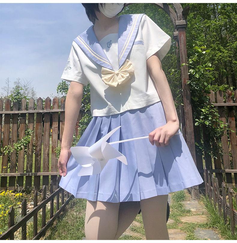 

Clothing Sets Sweet Girl Plaid School Uniform Japanese Style Student Cosplay Costumes Cute Girls JK Uniforms Classic Lolita Shirt&Skirt, Short skirt tie