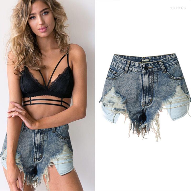

Women's Jeans Irregular Ripped Denim Shorts Women Sexy Mini Summer Street Snow Jean