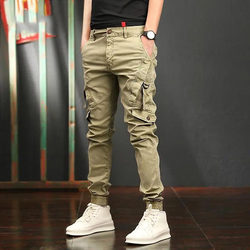 

Men's Pants 2023 Autumn Winter Men Hip Hop Cargo Joggers Sweatpants Overalls Streetwear Harem Fashions Trousers F279, Army green