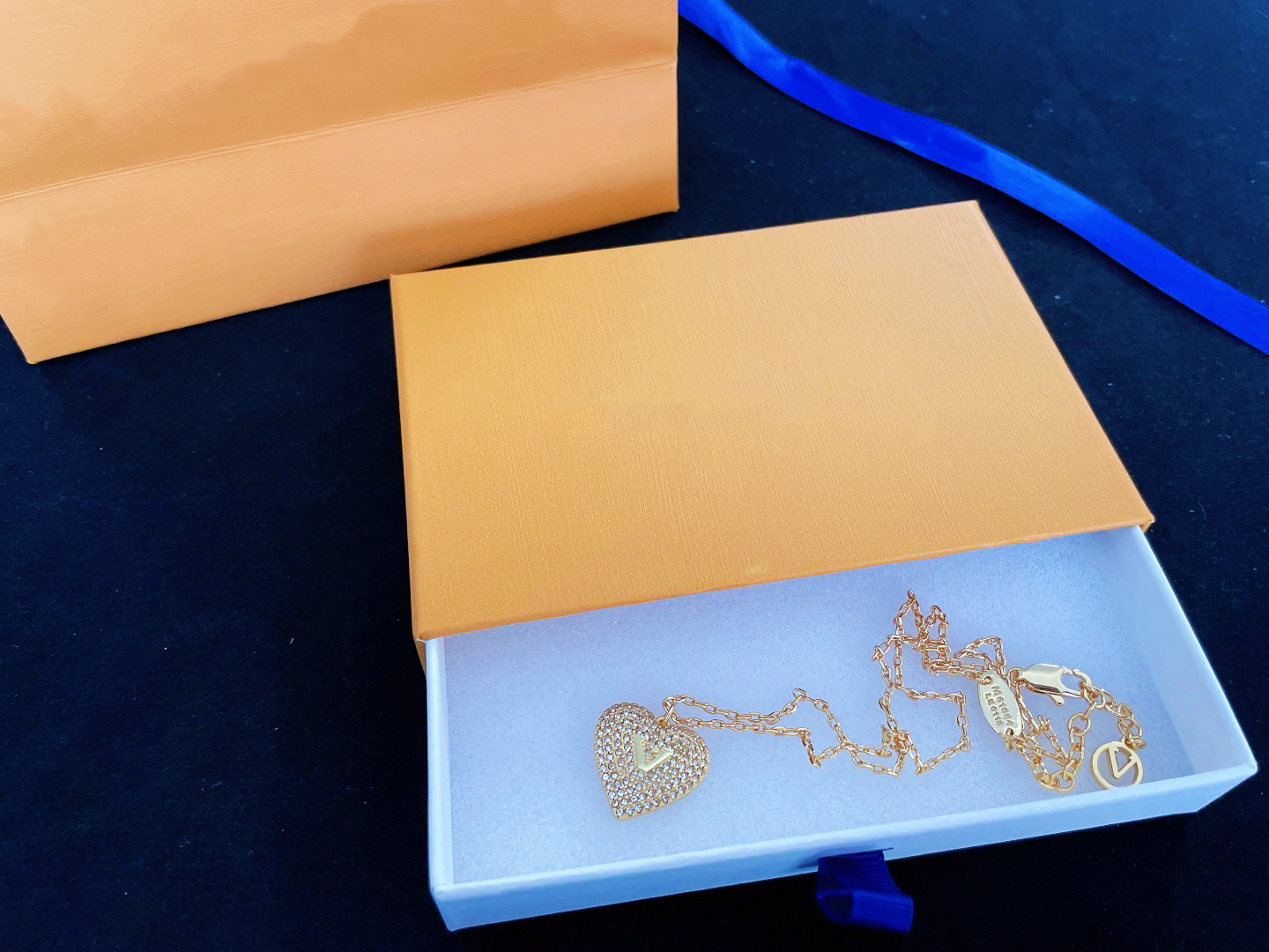 

Top Luxury Brand Necklace Designer Jewelry heart-shaped diamond Pendant Necklace Gifts for Girls Wedding Party Jewelry