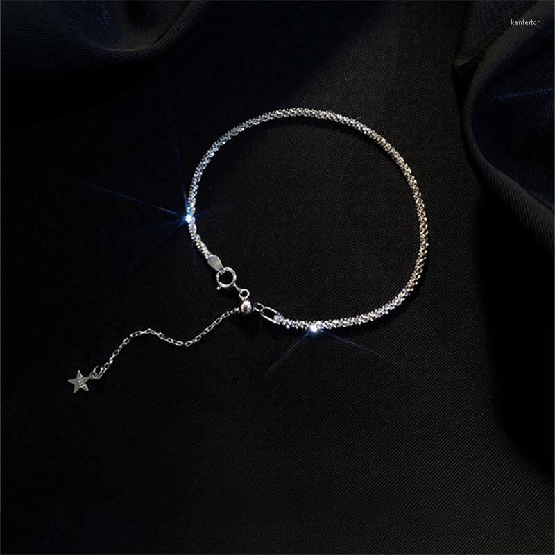 

Link Bracelets Fashion Sparkling Chain Tassel Star Charm Bracelet For Women Girls Handmade Party Jewelry Gift Sl144