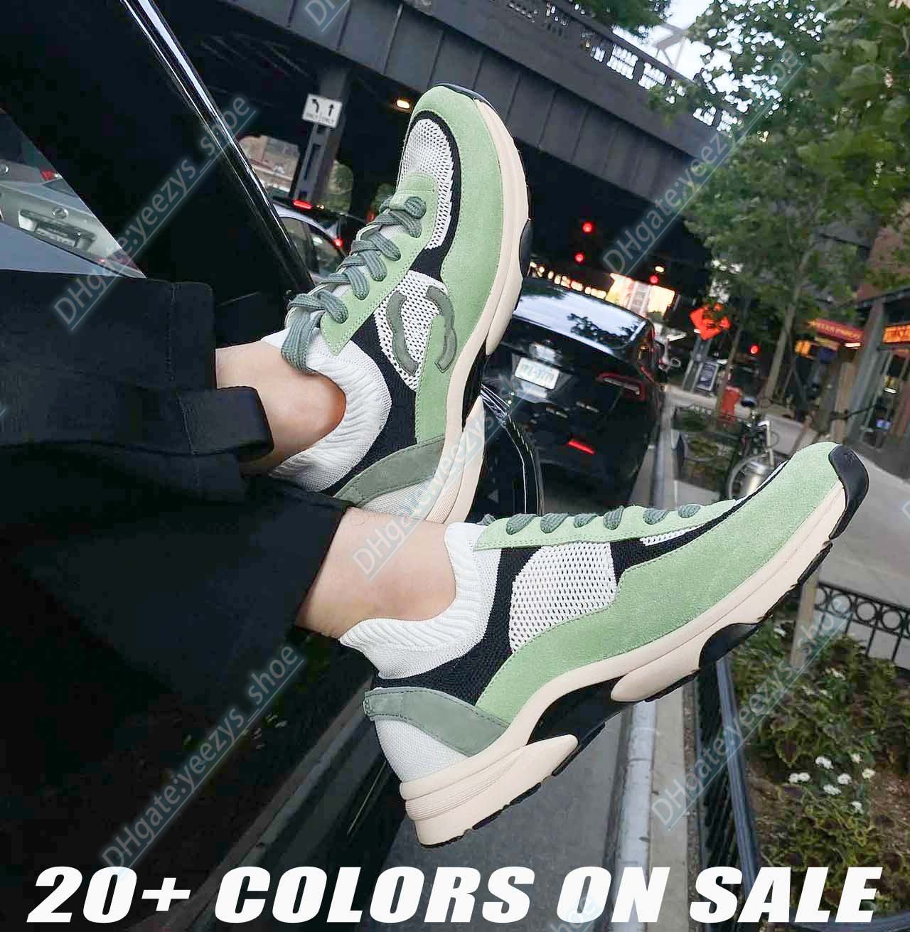 

women man sneaker designer shoe summer new knit mesh trainers luxury leather knitting lace up trainer popular skateboard shoe store free shipping, #3 hazeblue