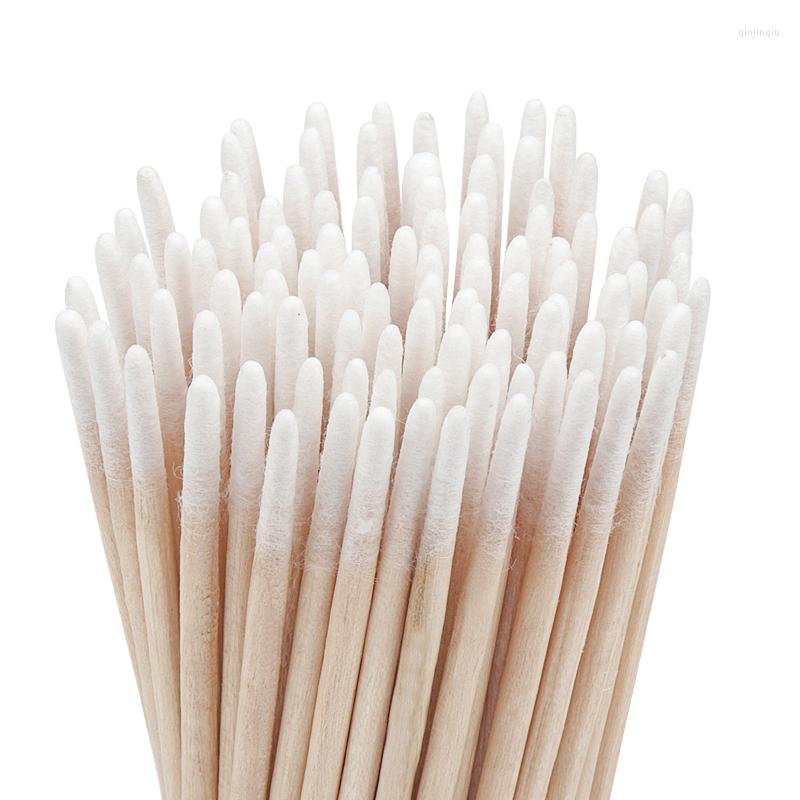 

Makeup Brushes Disposable Ultra-small Double-end Wood Cotton Swab 100pcs Lint Free Micro Eyelash Extension Glue Removing Tools