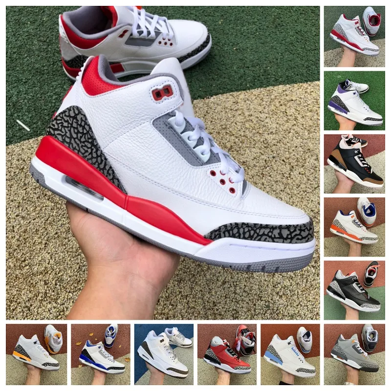 

Jumpman 3 3s Basketball Shoes Mens Cardinal Red Neapolitan Dark Mocha Muslin Desert Elephant Kumquat Cement Black Cat A Ma Maniere Fire Red, Bubble package bag