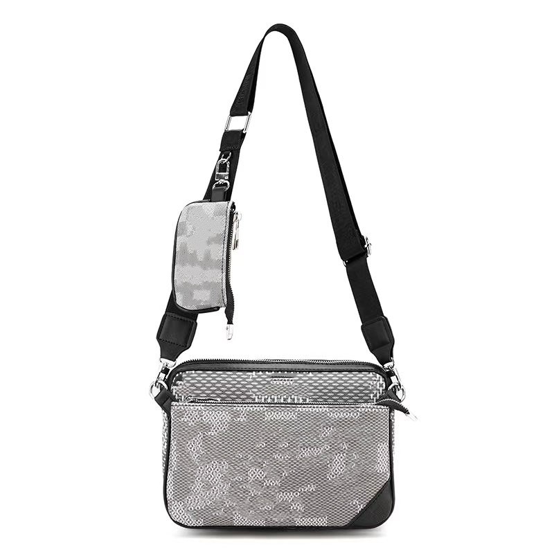 

Self-produced self-marketing new shoulder bag fashion men's bag everything xiekbao, Gray