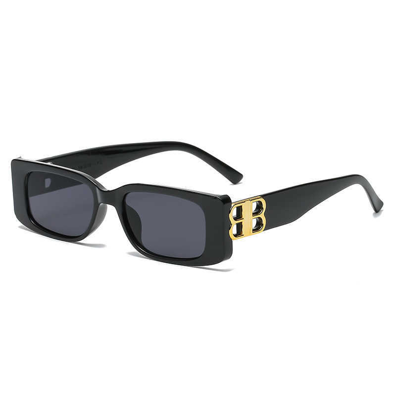 

2022 New Square Fashion Women's B-line Personalized Small Frame Jelly Tone Sunglasses Net Red