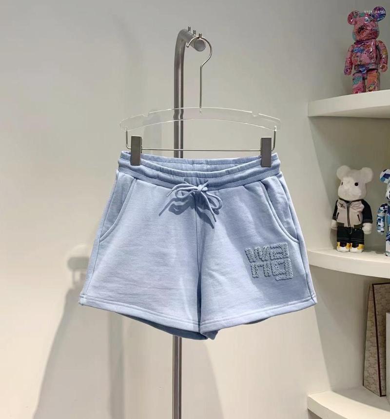 

Women' Shorts 142846 Fashion Classic Trendy Luxury Designer Cloth Elastic Waistline With Drawstring Design Logo 3D Beaded