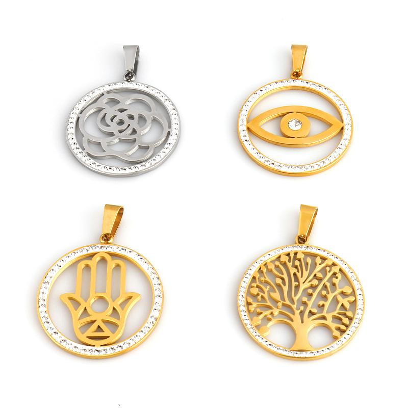 

Charms High Quality Diy Stainless Steel Pendant Zircon Animal For Jewelry Necklace Handmade AccessoriesCharms