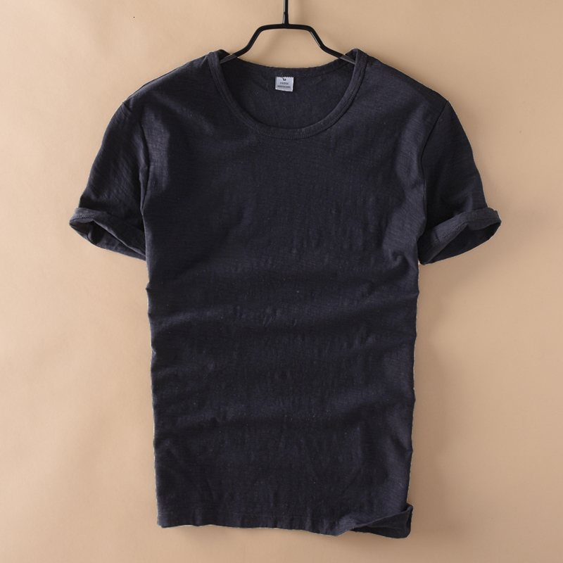 

Men's T-Shirts Summer 100% Cotton T-shirt Men O-Neck Solid Color Casual T Shirt Basic Tees Plus Size Short Sleeve Tops Y2517 230509, Gray
