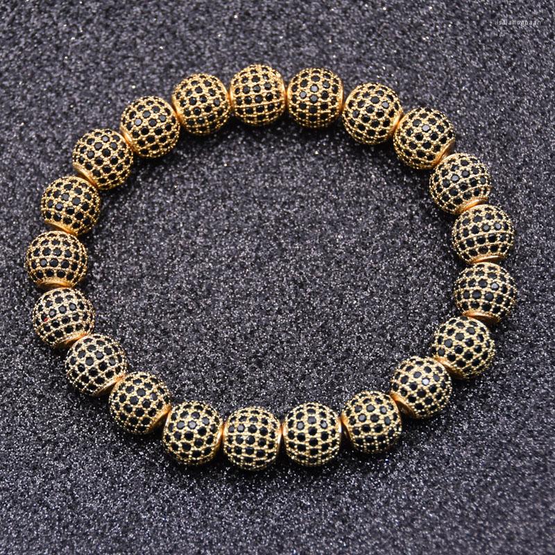 

Charm Bracelets HYHONEY Cubic Micro Pave CZ 10mm Ball & Bangles Zircon For Women Men Jewelry Pulseras