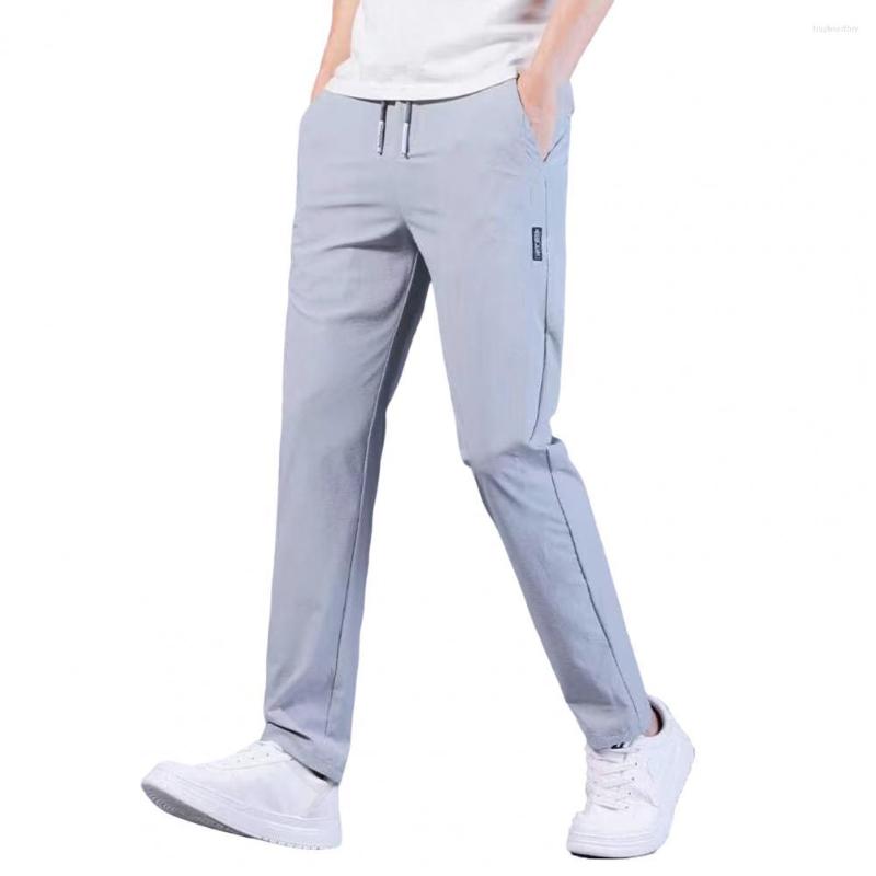 

Men's Pants Stylish Sports Male Long Thicken Windproof Pure Color Mid Rise, Dark gray