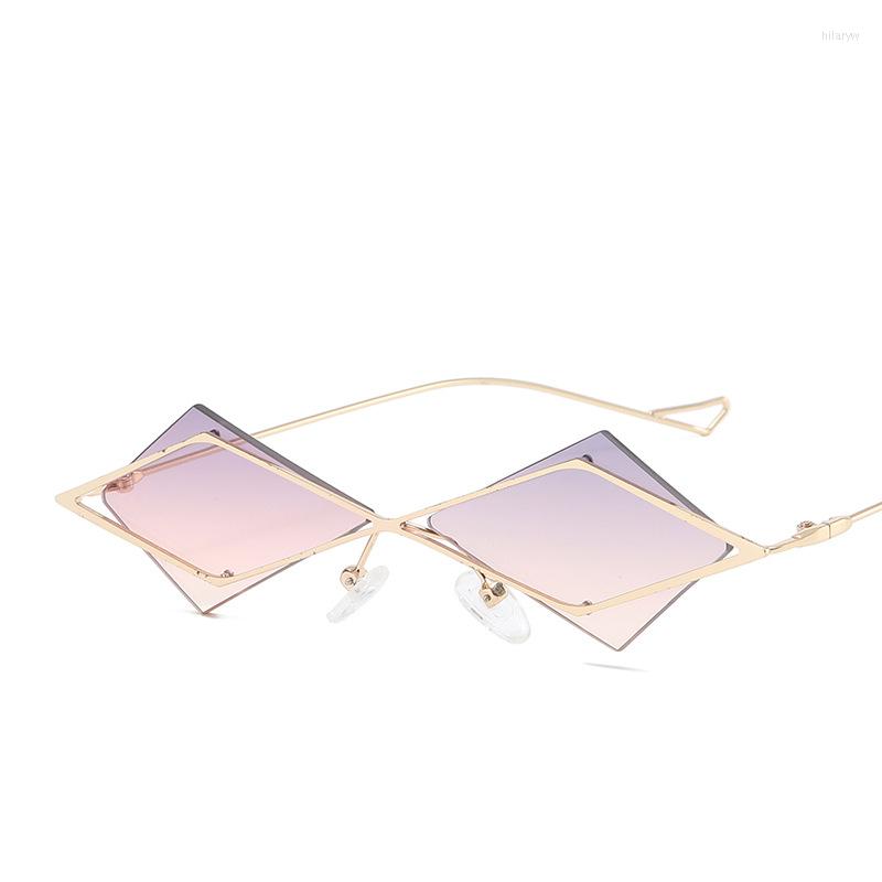 

Sunglasses Women's Sun Protection UV Fashion Special Frameless Irregular Diamond Street S Glasses