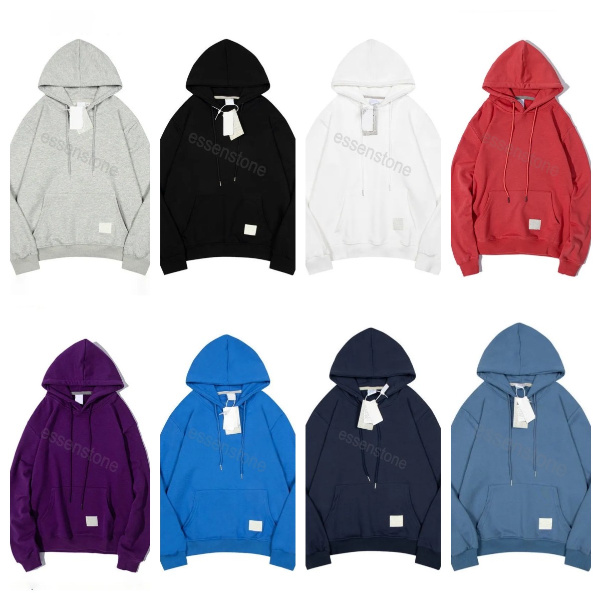 

European and American fashion Letter Embroidery hoodie 100% Cotton hoodies mens with womens Casual jacket solid tops, The same as real