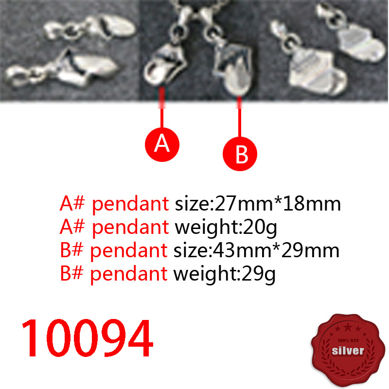 

10094 European and American pendant jewelry S925 sterling silver fashion personality punk hip-hop tongue pendant classic jewelry