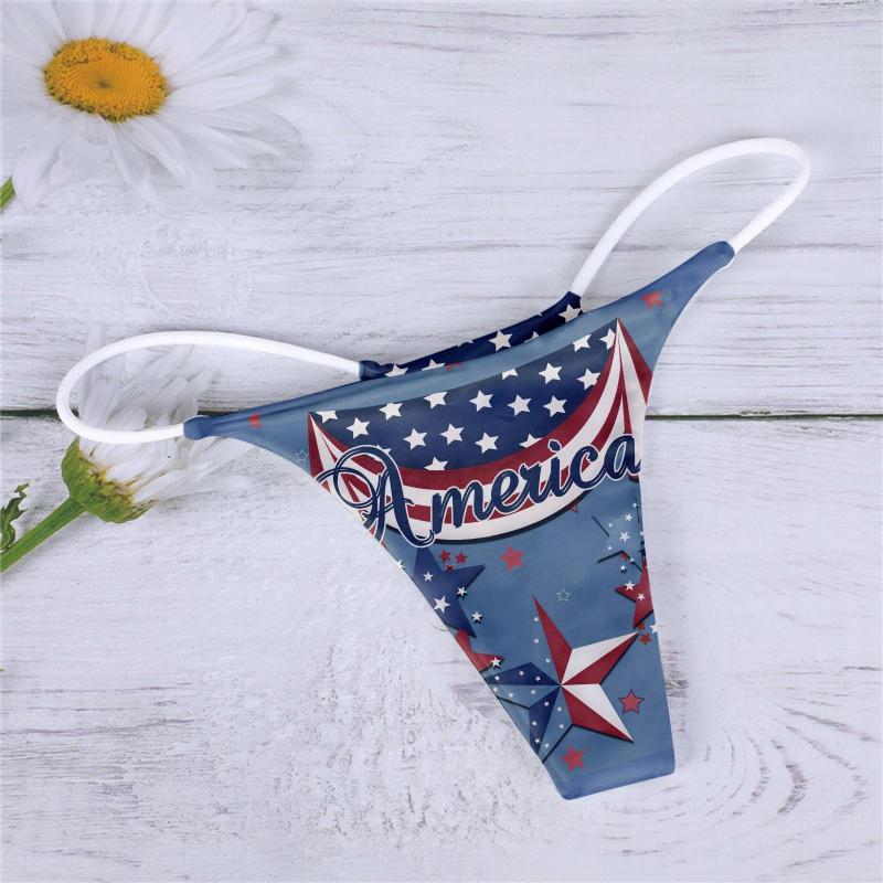 

Women' Panties Sexy G String Printed Women' T Back Underpants Comfort Soft Low Rise Womens Briefs, Blue