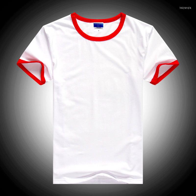 

Men's T Shirts Crew Neck Pure Cotton Blank T-Shirt Customizable Solid Color Hit Edge Short Sleeve Thermal Transfer Only Cultural -40, Blue