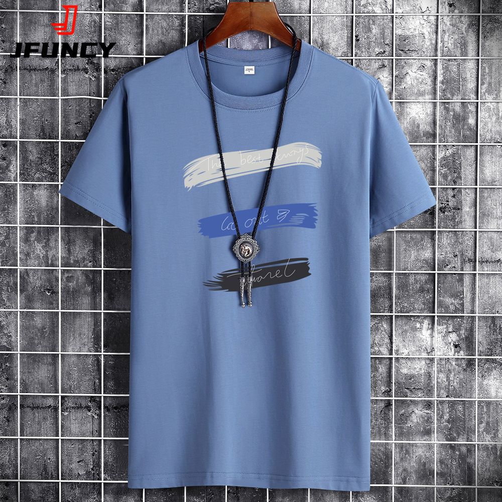 

Men's T-Shirts JFUNCY Summer Men Tops Plus Size S- Loose Short Sleeve Breathable Cotton Man Tshirt Color Print Men's Casual T-shirts 230509, Green