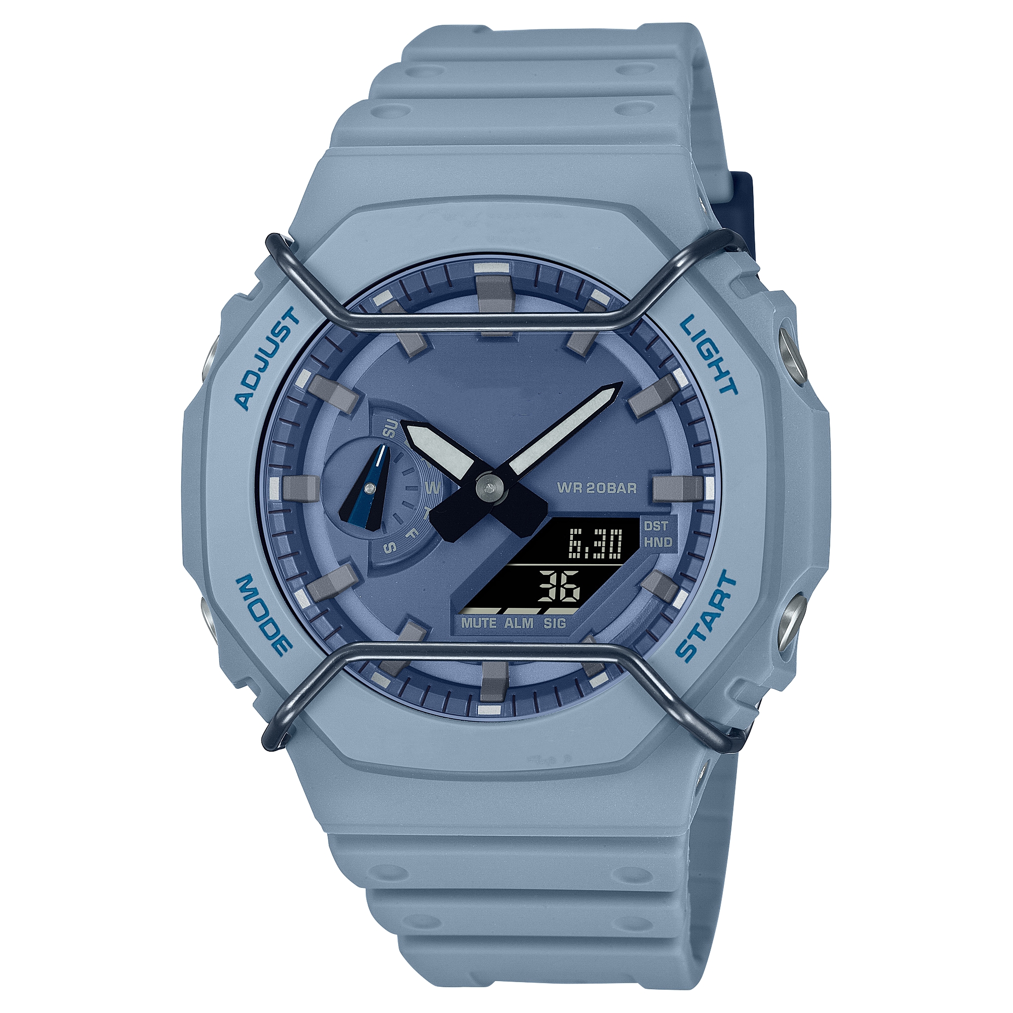 

Digital Watch Iced Sport Out Quartz Unisex Watch Full Function LED Detachable Assembly Oak Dial World Time Rubber Band