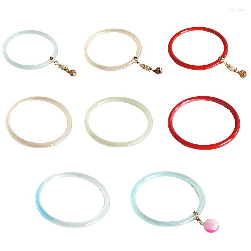

Bangle Eye-catching Liuli Bracelet Vintage Hanfu Matching Chinese Style Charm Jewelry Decoration Gift For Girl Teens C1FC