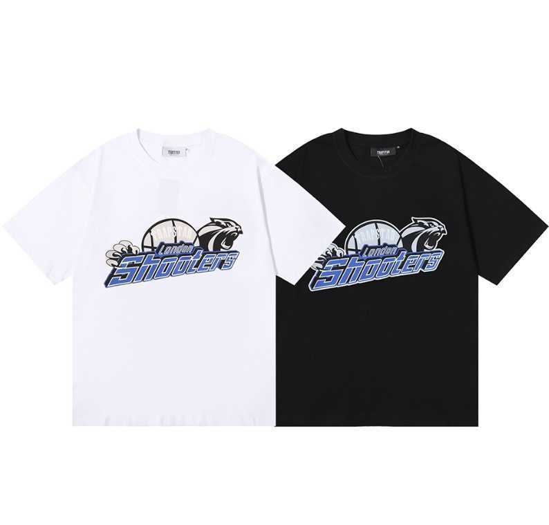 

Designer Fashion Clothing Tshirt Tees Trapstar Basketball London Sagittarius Printed Couple Fashion Round Neck Summer Short Sleeve T-shirt Fashion Label for sale, Black