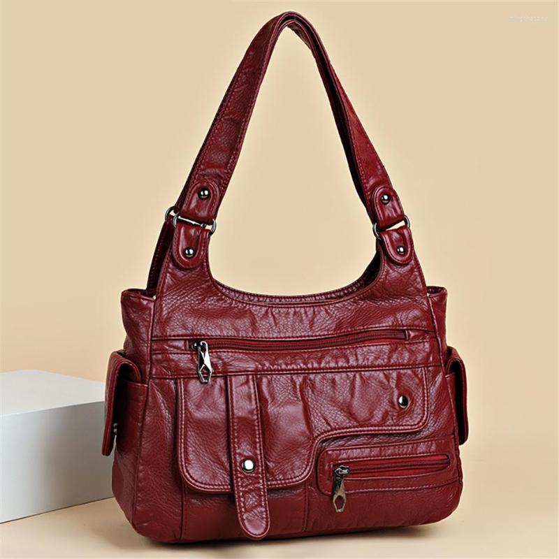 

Evening Bags Genuine Brand Soft Leather Handbags High Quality Women Bag 2023 Small Casual Female Messenger Shoulder Ladies Crossbody, Brown