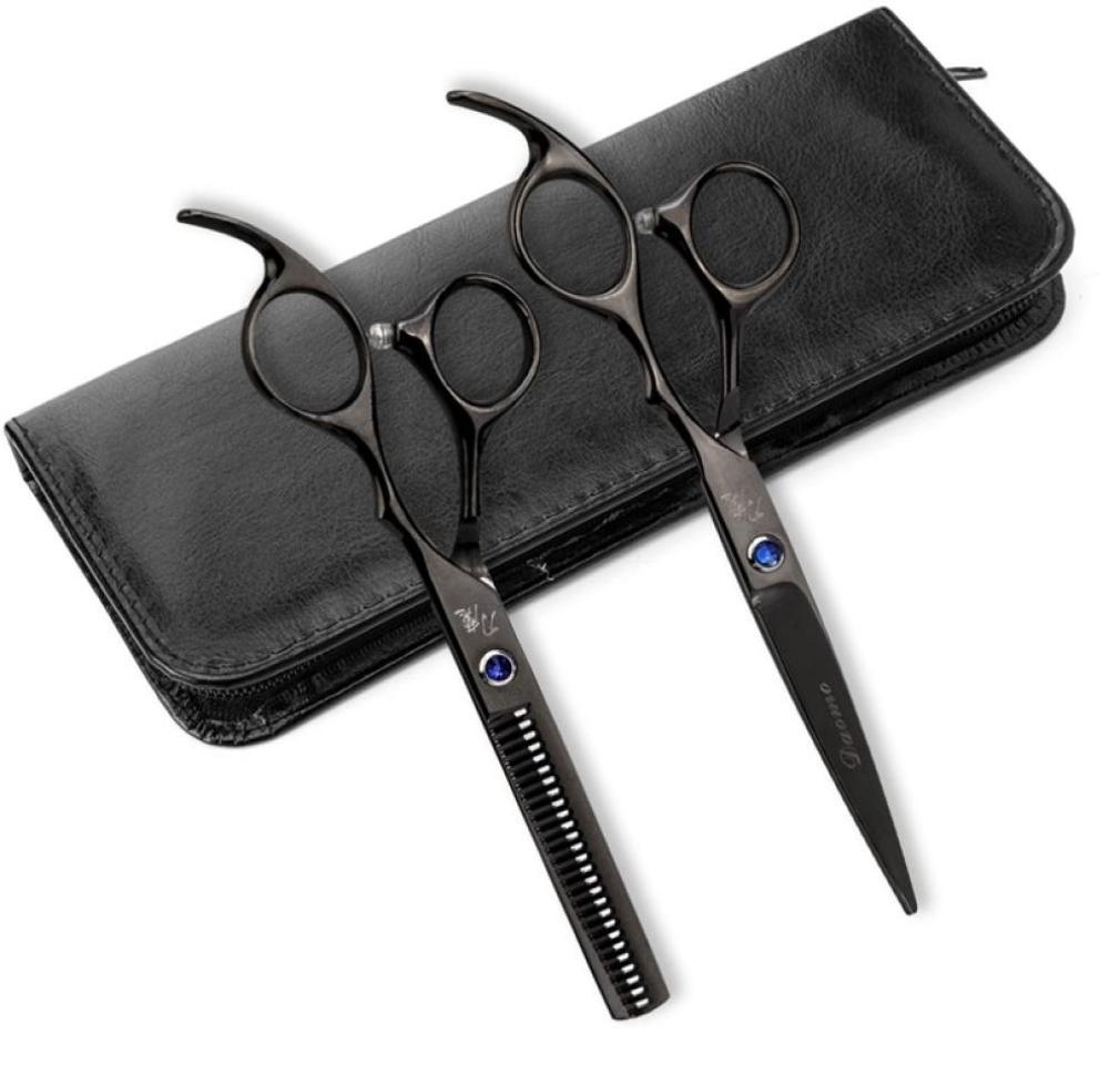 

2pcsset Professional 6 Inch Hair Cutting Scissor Leather Bag Stainless Steel Barber Salon Thinning Tools for Hairdressing 2202227734356