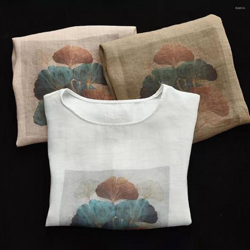 

Women's T Shirts Lady Summer T-shirt Vintage Blouse Comfortable, Beige
