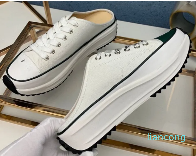 

Small sandal Shoes 2023 Summer Graffiti Patchwork Color Lazy One Cake Soled Shoes Female, Black