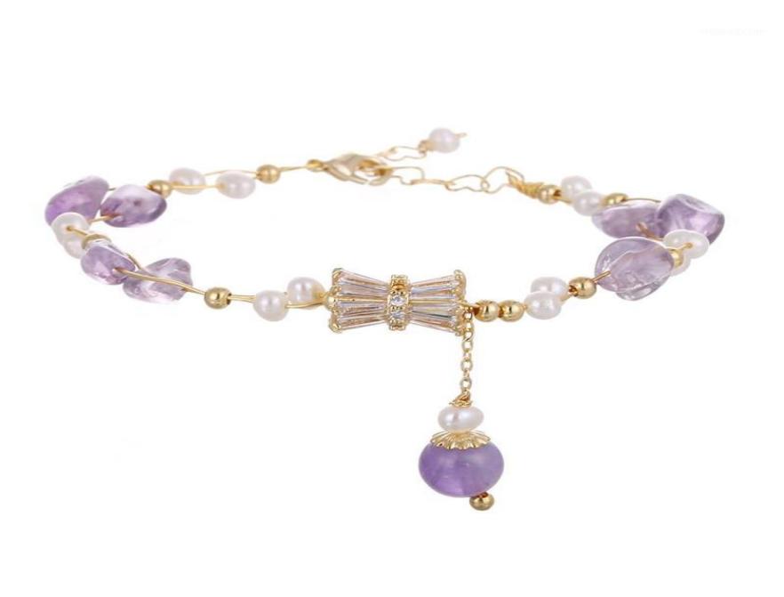 

Other Bracelets Arrival Natural Freshwater Pearl 14K Gold Amethyst Lady Bracelet Promotion Jewelry Women Christmas Gift Sell Girls6452530