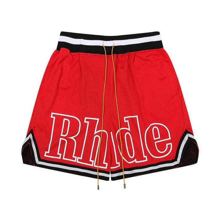 

Rhude Fashion Summer Mens Shorts Sweatpants Famous Women Designer Short Pants Unisex Letters Printed Mens Beach Pant, Q1111
