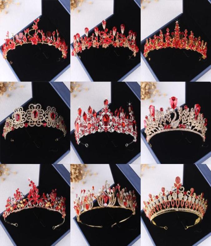 

Beauty Red Crystals Bridal Tiaras Crowns Bridal Headpieces Bridal Accessories Wedding TiarasCrowns T3014773689118