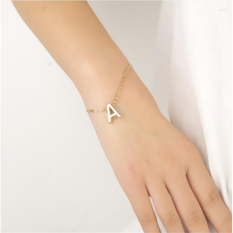 

Link Bracelets Fashion Simple Lovely English Alphabet Bracelet Like "A-Z" For Wemen And Men Party