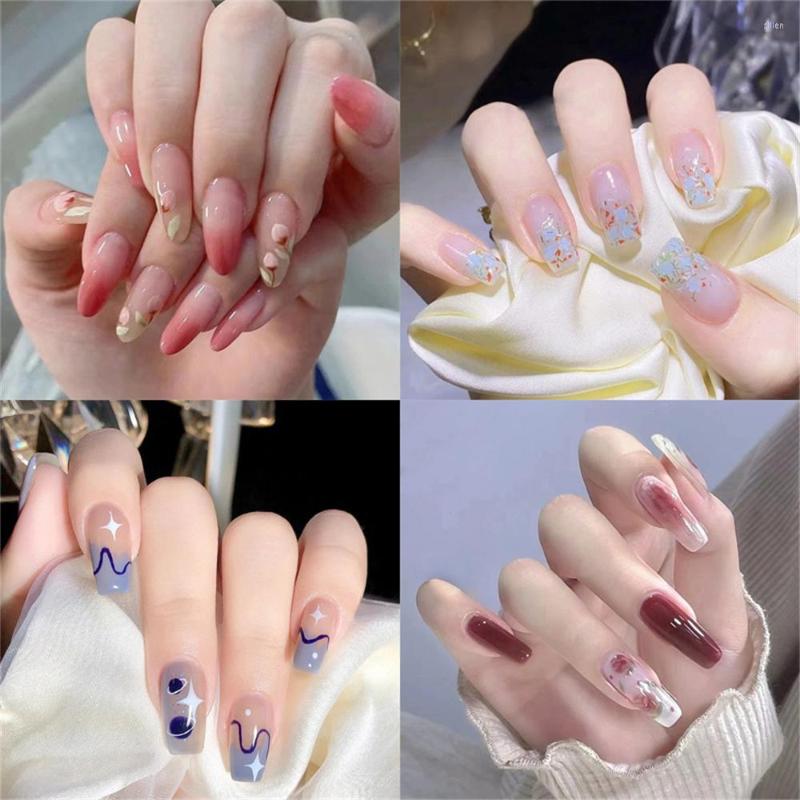 

False Nails 24pcs/box Nail Plate Full Cover Pieces Tips Art Press On Fake, 07