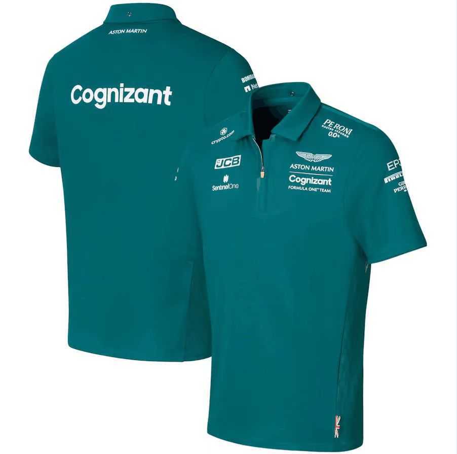 

2023 Fashion F1 Men's Polo Formula One Team Aston Martin Jersey Amf1 Official Fernando Alonso Racing Suit Moto Motorcycle Tees