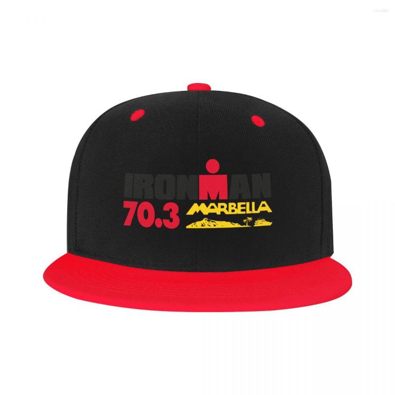 

Ball Caps Punk Triathlon Hip Hop Cap Spring Flat Skateboard Snapback Dad Hat, White