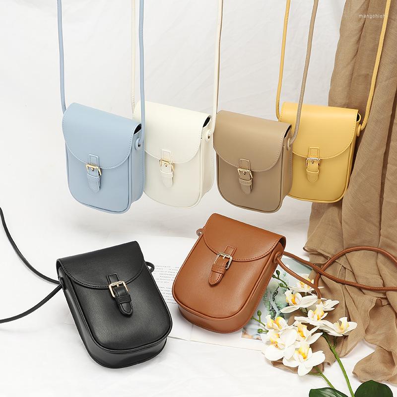 

Evening Bags Luxury 2023 Brand Small PU Leather Colorful Crossbody Bag For Woman Fashion Cute Phone Shoulder Side Handbag Kawaii Purses, Black