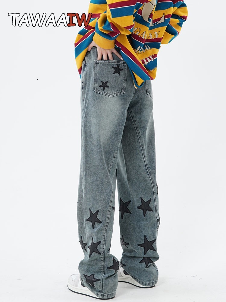 

Women s Jeans Tawaaiw Pacar Pentagram Retro Amerika untuk Wanita Celana Denim Lebar Kaki Longgar Panjang 2023 Chic Y2k 230509, Beige