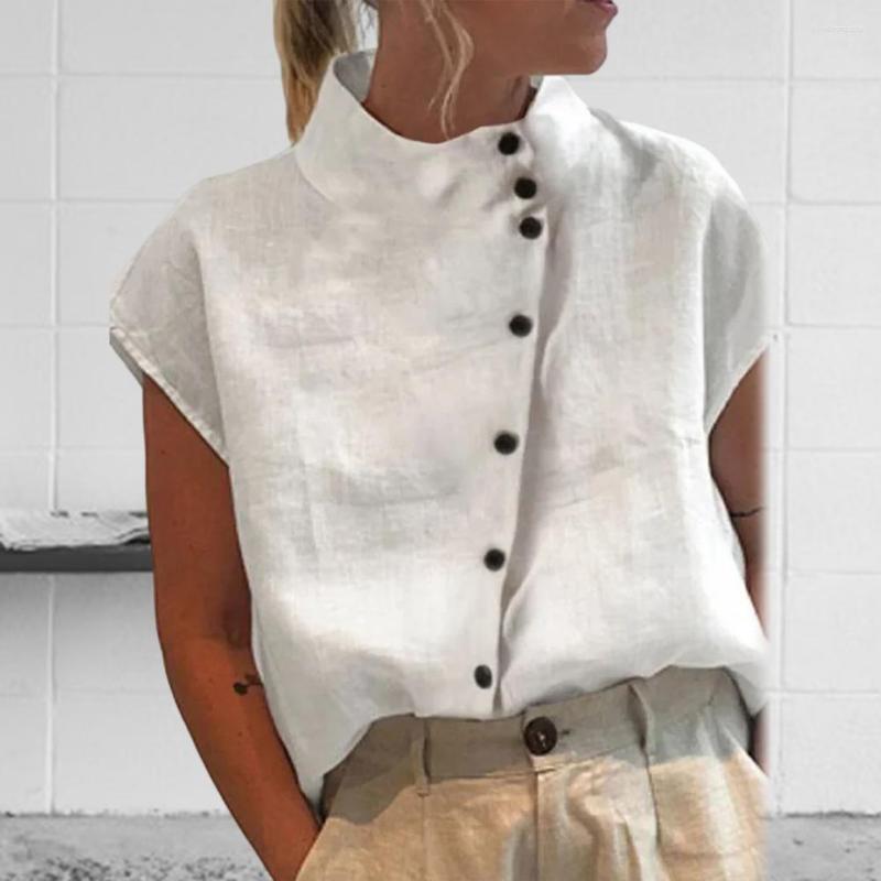 

Women' Blouses Casual Long Sleeve Cotton Linen Loose Women' Blouse Elegant Solid Vintage Harajuku Button Up Shirt Streetwear Oversized, Light blue