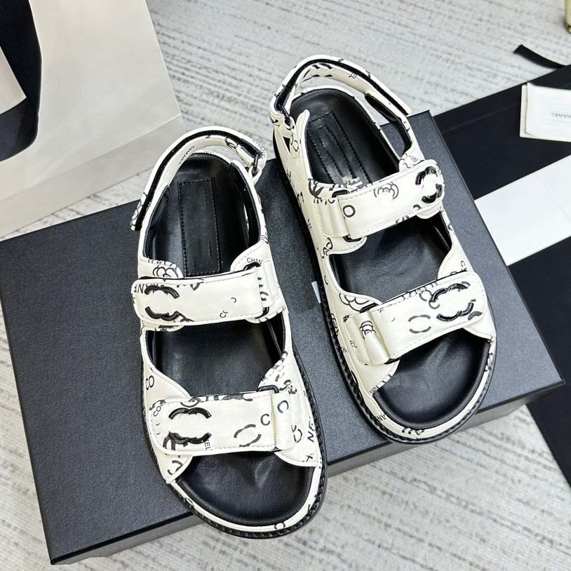 

sandals Designer Women Sandals real Calf leather Womens Slides Dust bag Jelly quilted Platform Summer grandad luxury sandal Beach circular, #35