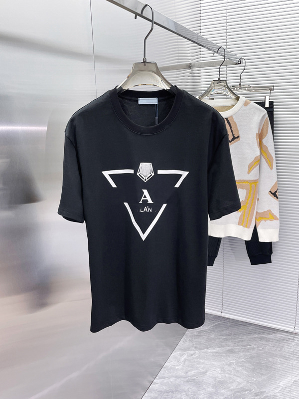 

Summer Mens Designer Tees Casual Man Womens Loose Tees With Letters Print Short Sleeves Top Sell Luxury Men T Shirt Size S-XXXXXL 03, Black