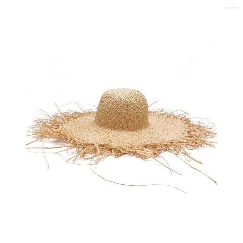 

Wide Brim Hats Women Beach Sun Protection Hat Straw Cap Comfortable Breathable Summer Head Decoration Po Sunproof, Natural color