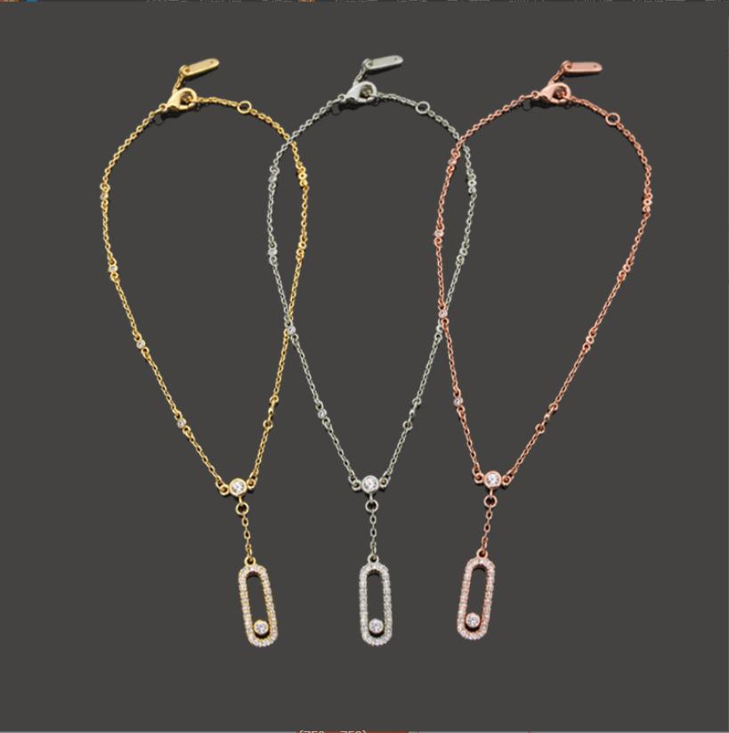 

Single sliding diamond foot chain Women's foreign trade chain with diamond foot chain